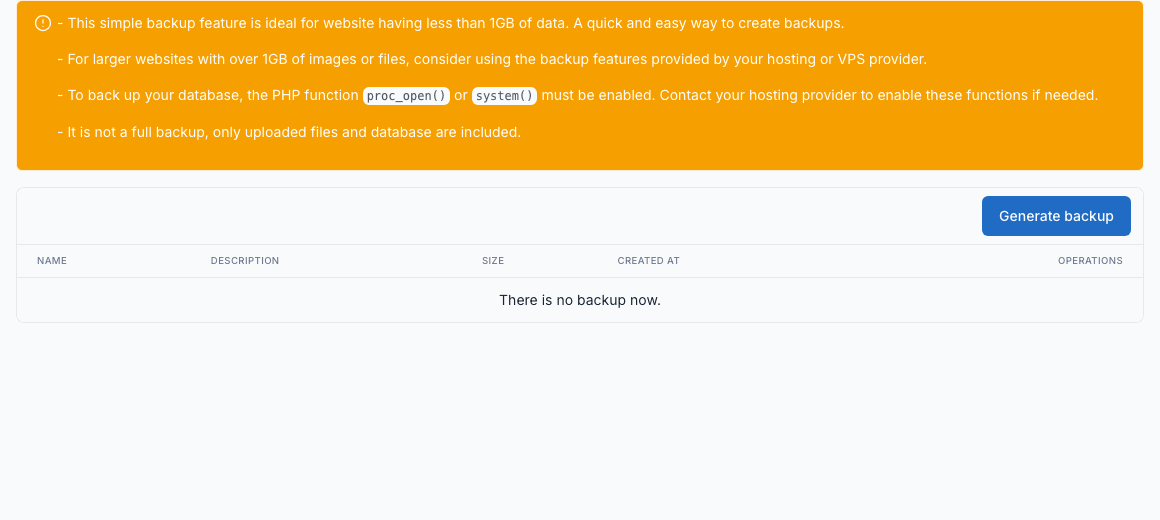 backups