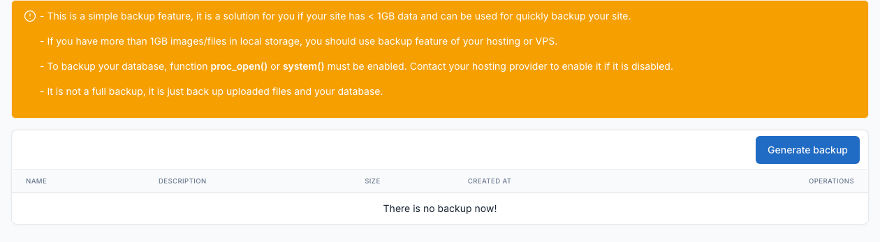 backups