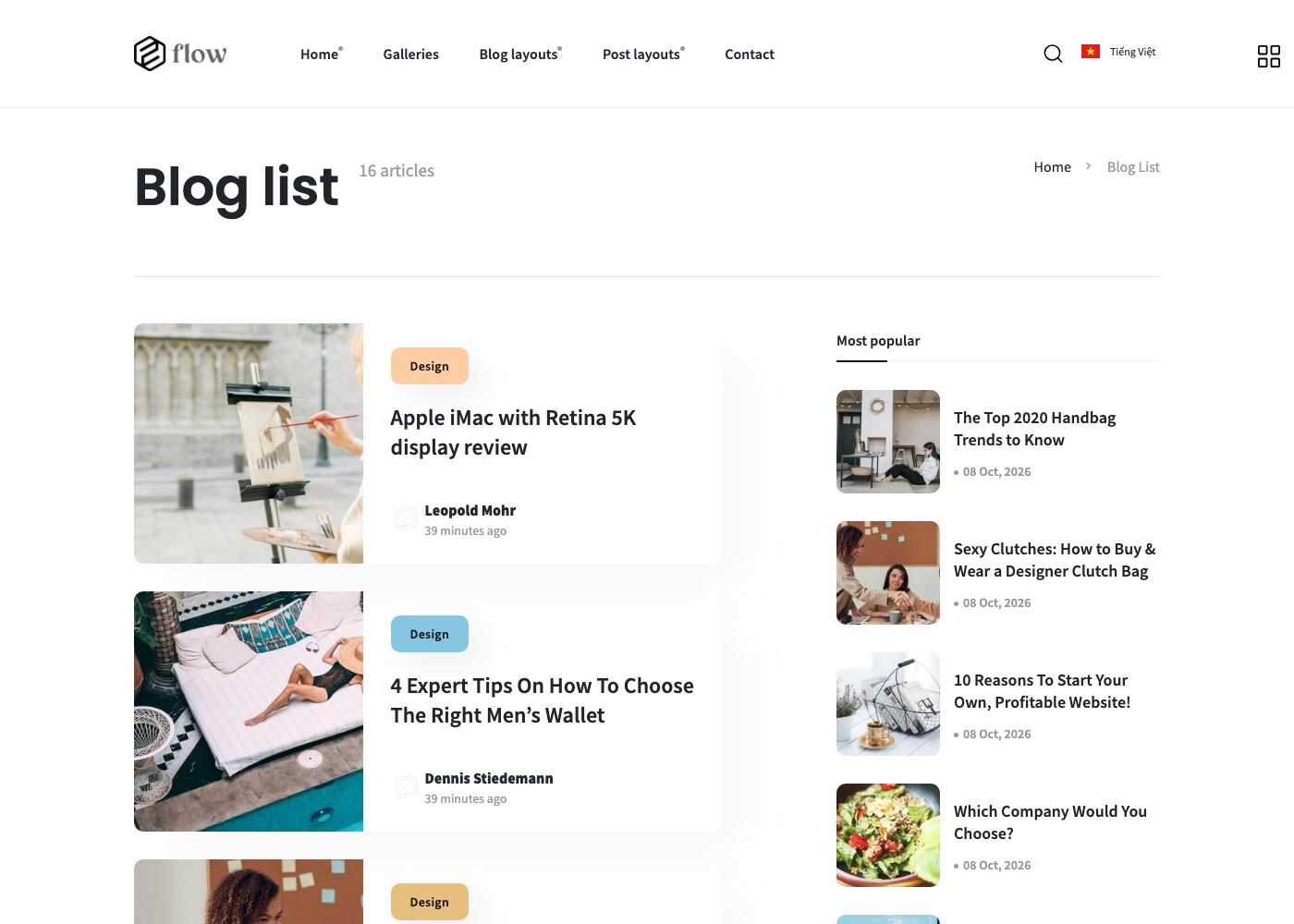 Blog list