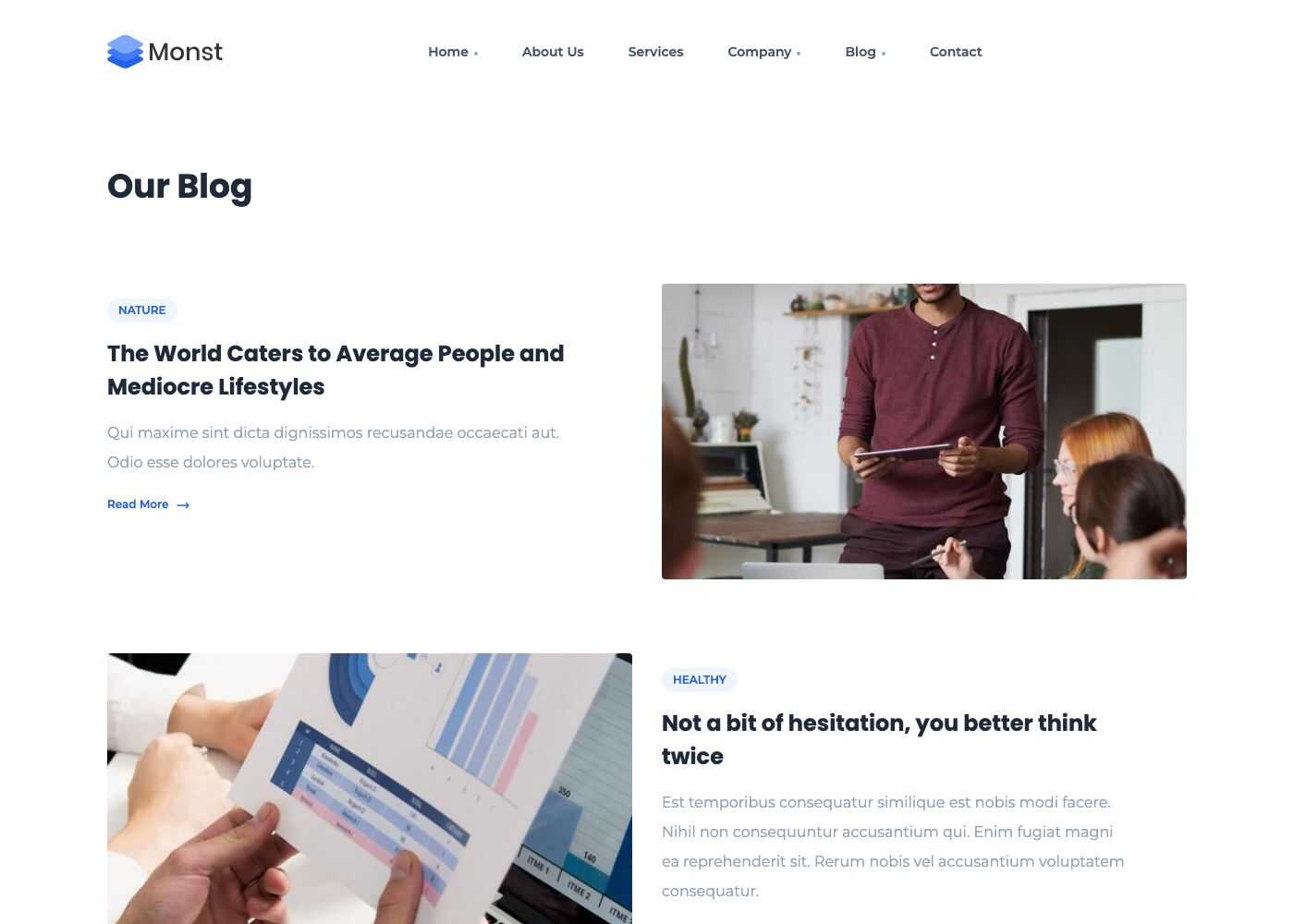 Posts listing