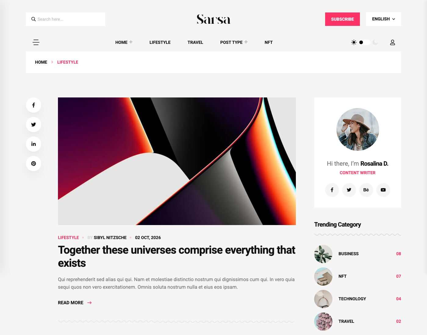 Category page