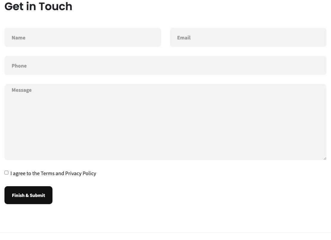 Contact form