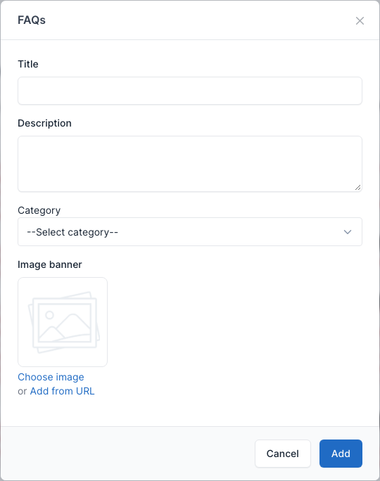 FAQs setting