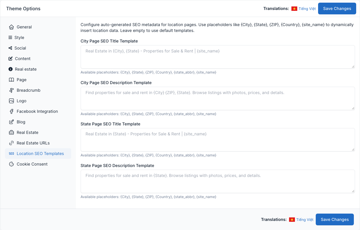 Location SEO Templates