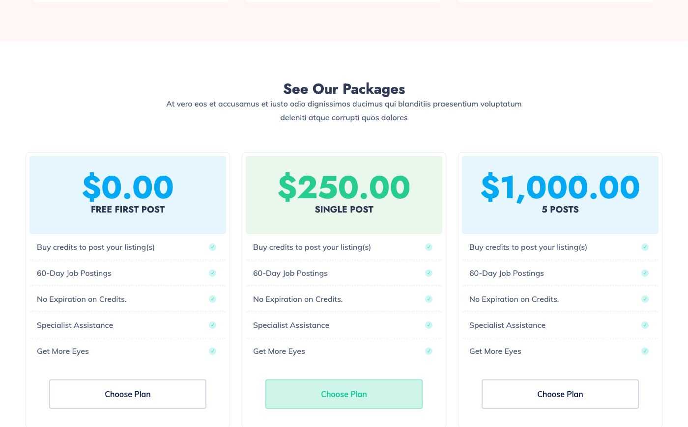 Our Packages