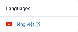 Languages box of a post