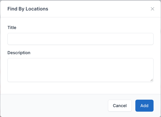 Find By Locations setting