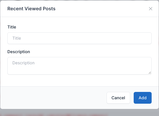 Recently viewed posts setting