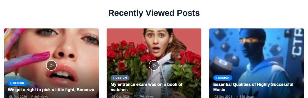 Recently viewed posts