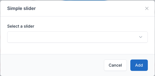 Simple slider setting