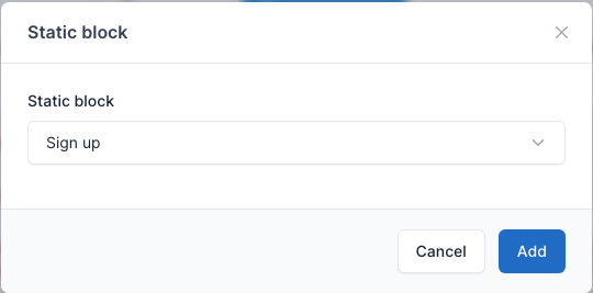 Static block setting