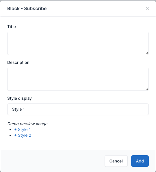 Subscribe setting