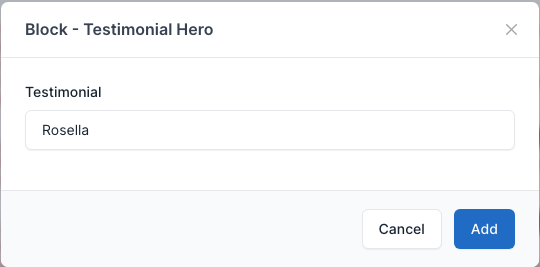 Testimonial hero setting