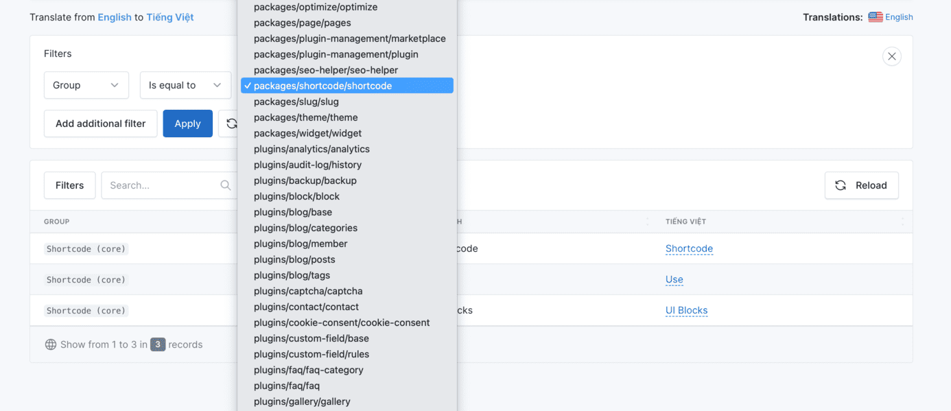 Other Translations group