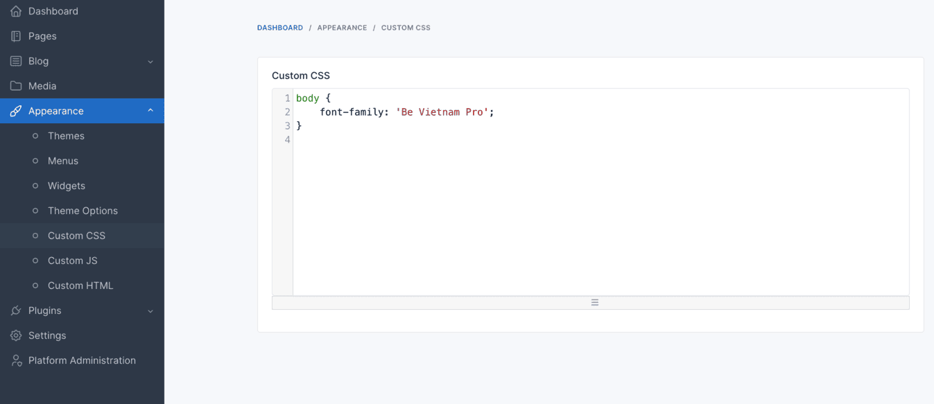 Custom CSS